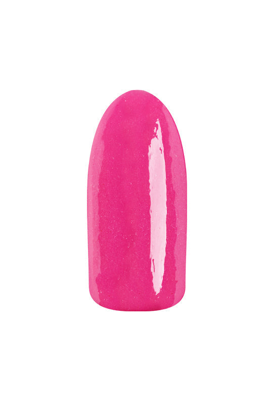 Punchy creme' pink finish of EzFlow TruDIP Brunch with Punch swatched onto a synthetic nail