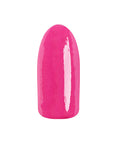 Punchy creme' pink finish of EzFlow TruDIP Brunch with Punch swatched onto a synthetic nail