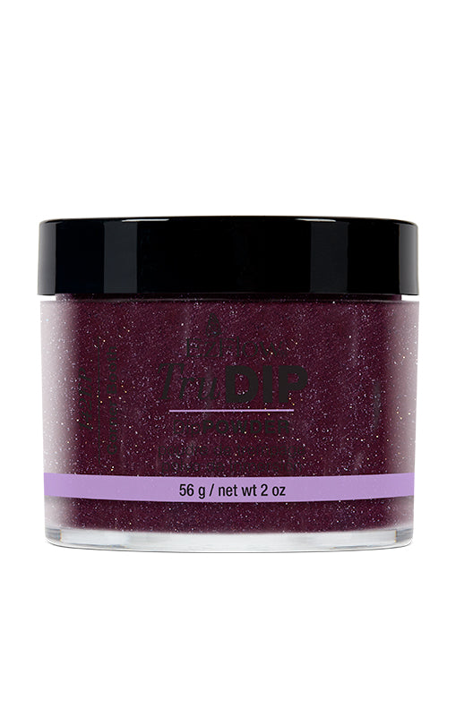 A front facing 2 ounce transparent glass jar of EZ Flow TruDIP Corner Booth fully showing its nail powder contents