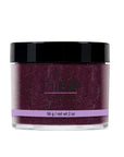 A front facing 2 ounce transparent glass jar of EZ Flow TruDIP Corner Booth fully showing its nail powder contents