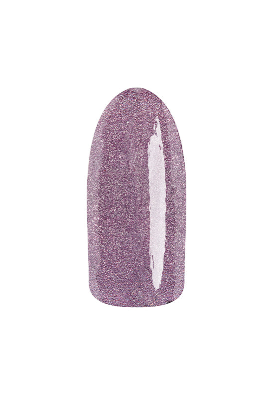 Glass-like dusty mauve shimmer finish of EzFlow TruDIP Weekend Warrior swatched on an artificial nail