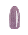 Glass-like dusty mauve shimmer finish of EzFlow TruDIP Weekend Warrior swatched on an artificial nail
