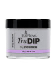 A clear 2 ounce glass container of EzFlow TruDIP Drop the Beat facing forward with printed product label