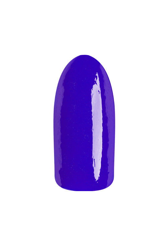 Cobalt creme' color swatched onto a synthetic nail showing EZ Flow TruDIP Boozy Blue nail powder dip's finish