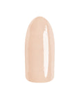 Bright nude creme' EzFlow TruDIP Secret Snaps nail dip powder swatched onto a fake nail