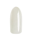 Pearlescent white swatch of EzFlow TruDIP Aphrodisiac on an artificial nail