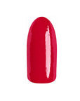 Rosy red swatch of EzFlow TruDIP Kiss ME on an artificial nail