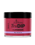 Front facing EzFlow TruDIP Workin' It ounce glass container capped with a black cover