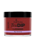 A transparent 2 ounce glass tub of EzFlow TruDIP Heavy Pour topped with black twist cap & printed with product details