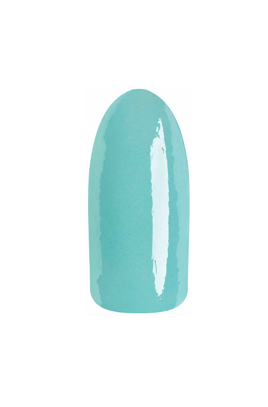 Mint creme' color swatch of EzFlow TruDIP Frequent Flyer on an artificial nail