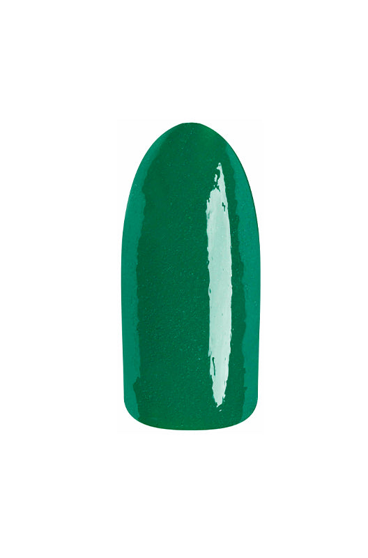 Pine creme' color swatch on single artificial nail highlighting EzFlow TruDIP High Roller nail dip powder's finish