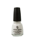 China Glaze White On White Nail Lacquer with a clean, crisp finish, great for classic manicures or French tips.