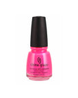 Front view of a nail color isolated in white background from China Glaze Nail Lacquer with Pink Voltage variant