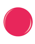 Glossy pink color of a button nail polish sample color swatch in white background
