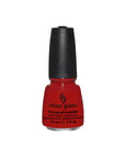Deep red bottle of nail polish from China Glaze wtih High Roller and 0.5-ounce variant and size