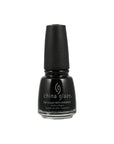 Front facing of a 0.5-ounce Black shade of a nail color from China Glaze with Liquid Leather variant