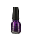 China Glaze Coconut Kiss Shimmering Purple Nail Lacquer with a bold violet hue and fine sparkle for a dramatic, statement look.