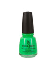 Capped nail lacquer glass bottle from China Glaze with In the Lime Light color variant