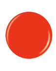 Illustration of fiery orange color in round shape as a sample color Pantone of nail color