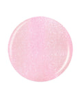Glittered pale opalescent pink sample color swatch in white color background