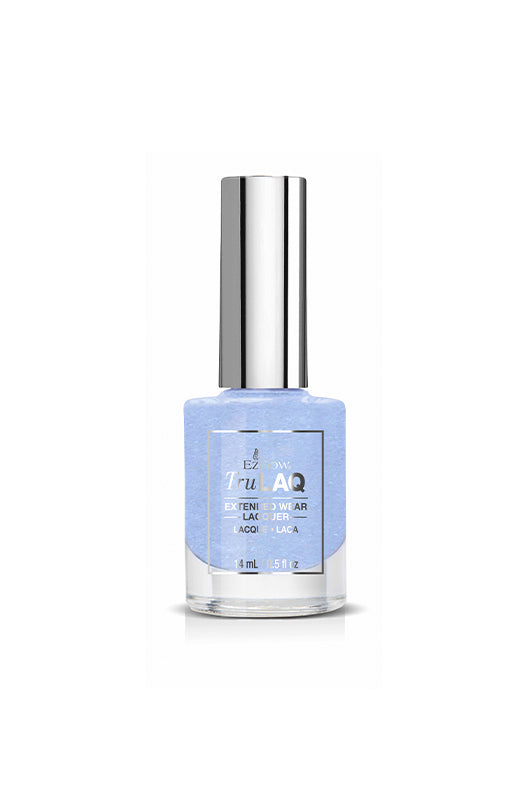EzFlow TruLAQ Free Fall Nail Lacquer - 0.5oz - Soft pastel blue nail polish for a fresh and trendy look.