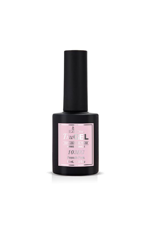 French pink color patch previewing EzFlow TruGEL French Pink nail gel polish's finish