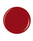 Bold red button badge swatch color sample lay in white background