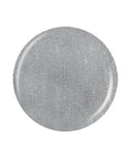 Metallic silver circle nail polish sample color swatch in white background