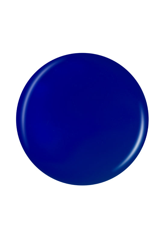 A circle with deep indigo blue color sample color swatch in white background