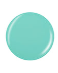 Glossy mint blue circle color swatch drop isolated in white background