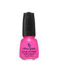 Pink nail color with black lid and label text from China Glaze with Hang-Ten Toes color variant