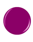 Foxy fuschia pink round shape nail enamel sample color swatch lay in white background