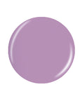 Pastel lavender circle shape nail lacquer sample color swatch isolated in white background