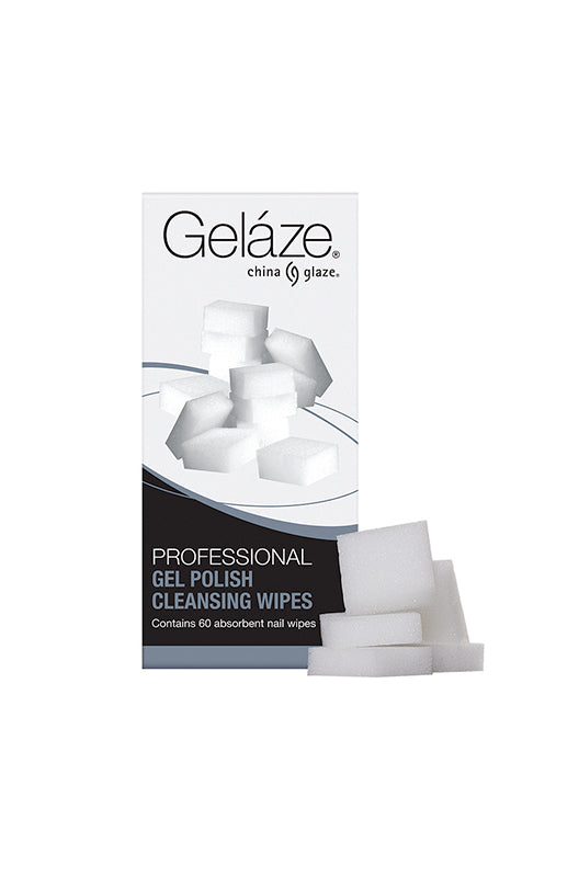 China Glaze Gelaze, Professional Gel Polish & Cleansing Wipes, 60 ct