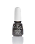 Front view of a 0.5-ounce bottle of China Glaze - Gelaze for nail care in a Black Diamond color variant