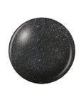 Shimmery black -charcoal sphere with beach sands texture nail lacquer sample color swatch