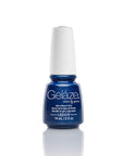Front view of a nail gel polish coat for nails with a blue shade of color from China Glaze-Gelaze collection