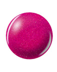 Raspberry colored sphere with golden flecks of glitter nail lacquer sample color swatch