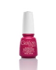 A beautiful bottle of a fuschia gel color with white lid in Make an Entrance shade from China Glaze - Gelaze