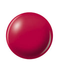 Glossy bright pink badge nail lacquer sample color swatch in a white setting