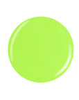 Lemon lime color of a round shape color swatch drop isolated in white background