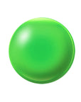 3D Neon green sphere nail coating sample color swatch isolated in white background