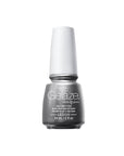 A silver gray color of a nail color in gel bottle in 14ml size from China Glaze - Gelaze with Gossip Over Gimlets shade