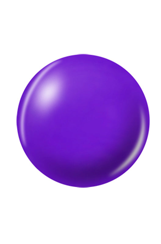 3D illustration of a bright purple round shape nail polish sample color swatch