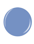 Soft indigo blue circle nail enamel sample color swatch in white color backdrop