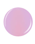 A circle shape with rosy pink nail lacquer sample color swatch in white background