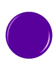 Shiny violet button badge nail polish sample color swatch in white color scene