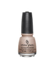 Front view o 0.5-ounce China Glaze nail polish bottle with What's She Dune variant