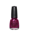 Front view of nail polish bottle with black lid and label text from China Glaze Nail Lacquer in Turn Up The Heat shade