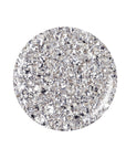 A sphere with silver glitters illustration nail polish sample color swatch